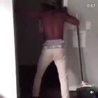 X jumping a guy in the bathroom