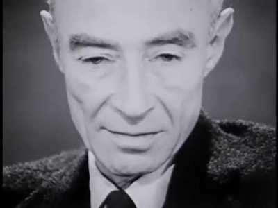 Robert Oppenheimer, creator of the Atomic Bomb - quoting Bhagwat Gita (Hindu scripture) as he supposedly regrets his creation