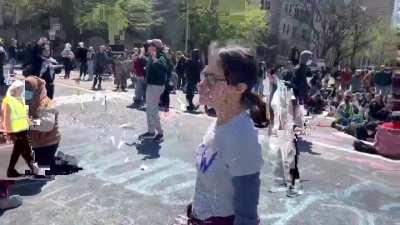 A pro-Israel couple wanted to prove that protests at Yale University are anti-semitic. The wife stood at the campus wearing T-shirt with ‘Jew’ word, awaiting to be attacked by pro-Palestine activists, while her husband was filming. Their attempt failed as