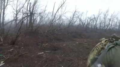 Short fragment of a trench assault by warriors of the 47th Mechanised Brigade in the Avdiivka direction. [Same video but with translations]