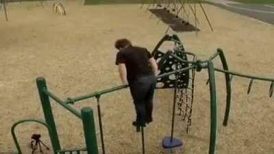 WCGW trying to do gymnastics at the park