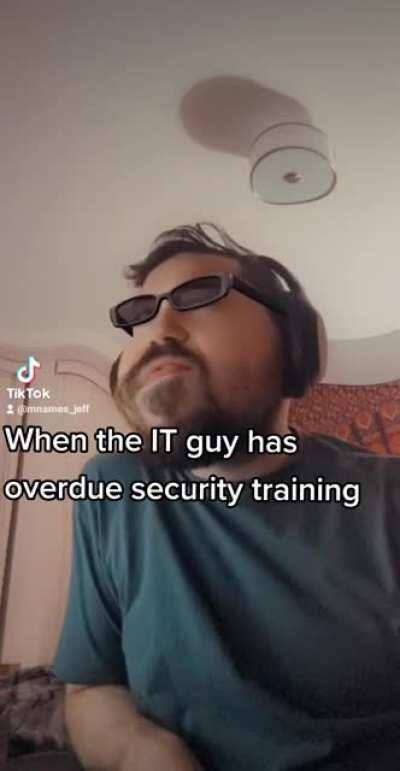 Clint from IT is overdue on security training