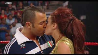 WWE - Maria Kanellis Tongue Kissing 