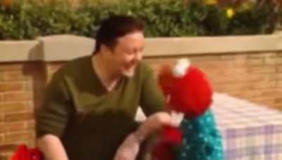 Ricky Gervais on Sesame Street