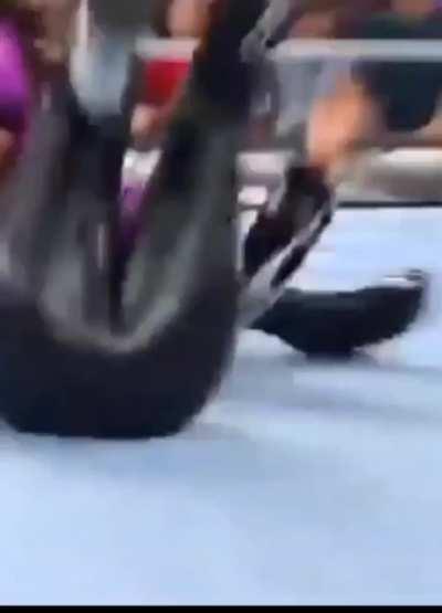 Bayley destroyed in her tight leather pants