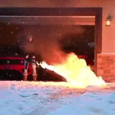 HMC while I clear the driveway