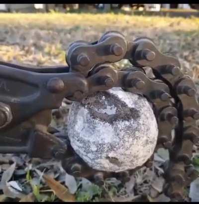 Cracking open a Geode rock.