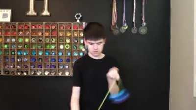 Yoyo champion Hunter Feuerstein demonstrates his 