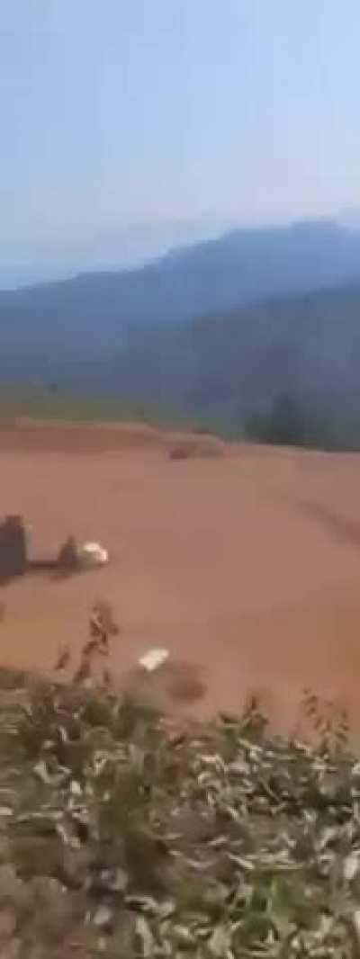 Alleged Footage of MNDAA Firing Captured D-30s at Myanmar Junta positions. January 10-11, 2024. Unknown Location