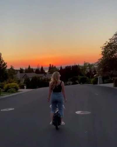 Riding into the sunset