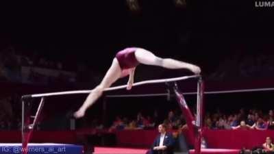 What gymnastics looks like according to AI