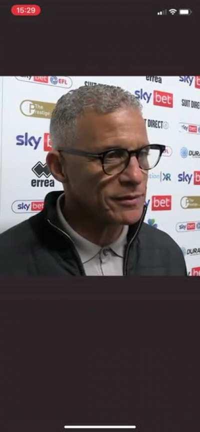 Hartlepool manager Keith Curle with one of the best answers of all time