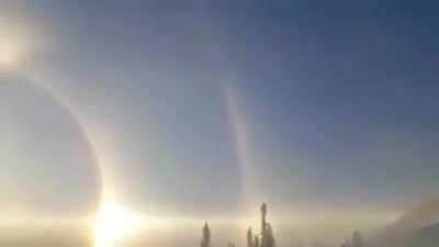 A Solar Parhelion (Also Known as a Sun Dog)