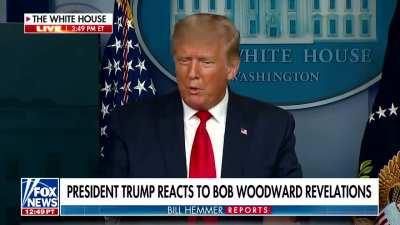 Question: Why did you lie to the American people and why should we trust what you have to say now? Trump: That’s a terrible question