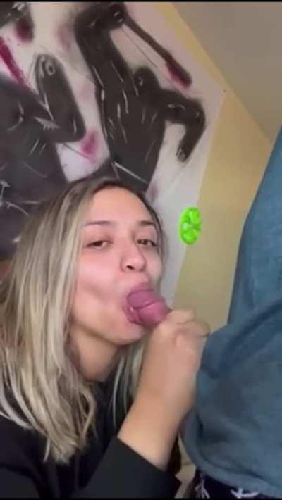 Slutty Latina loves swallowing cum