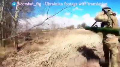 Ukrainian soldiers using ATGM 