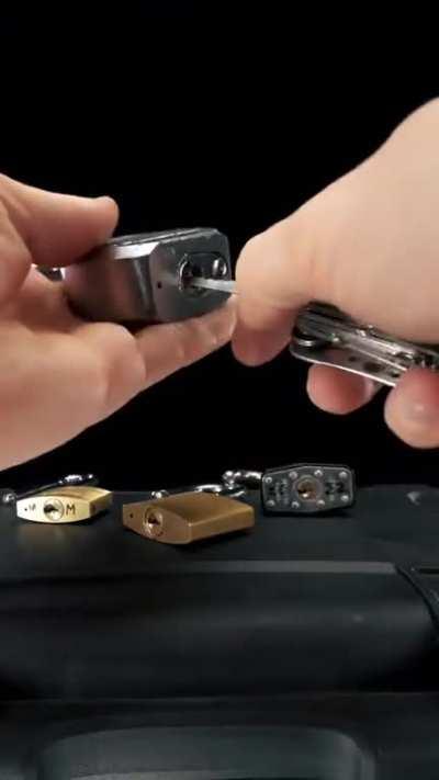 Just how easy padlocks are to open without the correct key