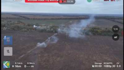 6-minute recording made by drone operator of the mechanized assault of the 47th Mechanized Brigade &quot;Magura&quot; with Bradley Fighting Vehicles against Russian positions southeast of the village of Novy Put, Kursk Oblast, Russia. October 25, 2024