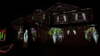 Insane Haunted House Projection