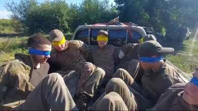 Group of more captured conscripts in Kursk. 1/2 