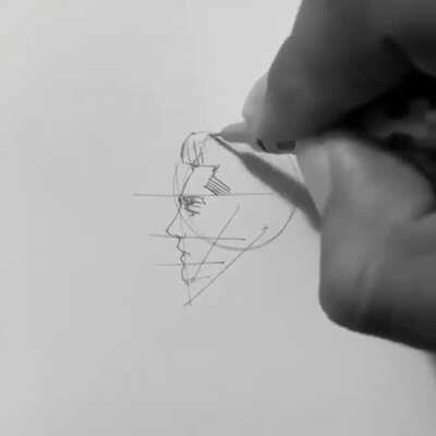 This artist doing a simple and impressive art exercise