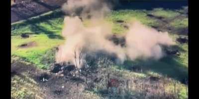 Video of the shelling of Russian trenches, filmed by UAV. 16/05/22