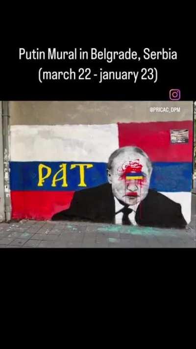 Putinov mural u Beogradu (mart 2022 — januar 2023)