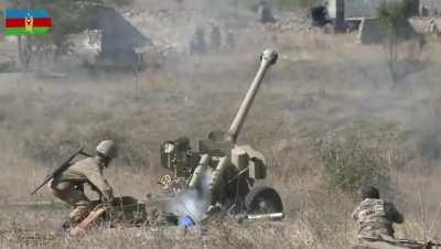 Azerbaijani artillery in action (released on 20.10.2020)