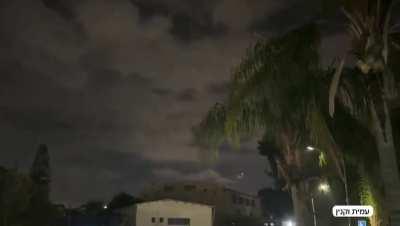 Iron Dome intercepts incoming rocket over Ashdod, Israel. (Tonight: 1/12/24)