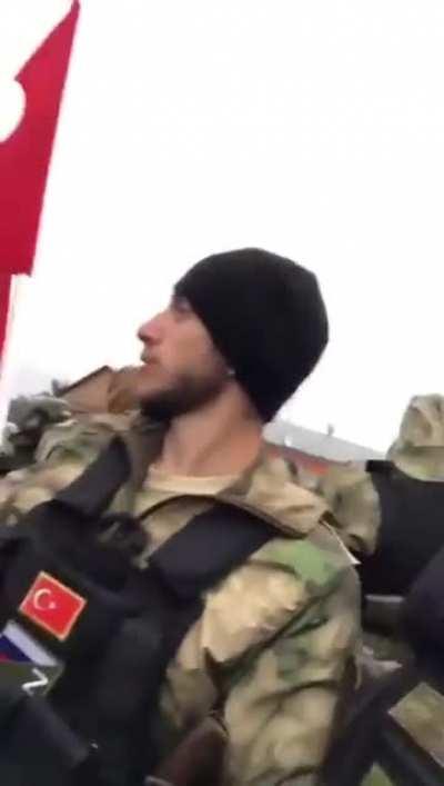 What's your opinion on these Meskethian Turks using the Turkish flag while fighting for Russia?