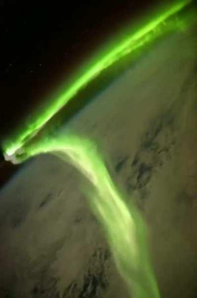 The northern lights from space