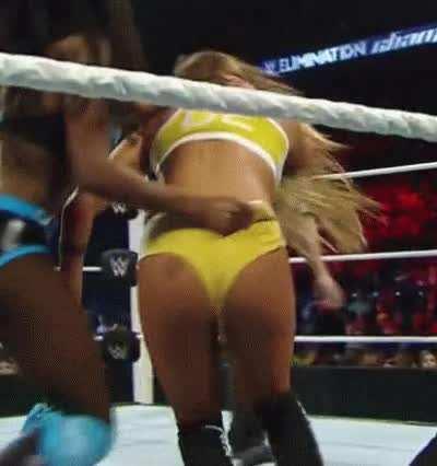 Naomi holding Nikki's panties