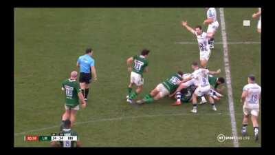 The biggest botched try you will see all season. It would've won them the game. *Spoilers*