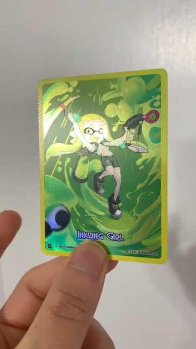 I made an Inkling Girl holographic card. What do you think?