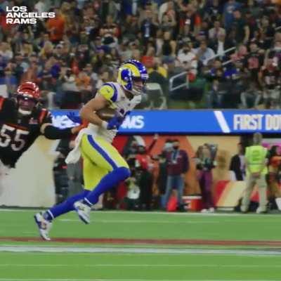 Matthew Stafford's no-look pass to Cooper Kupp in the Super Bowl