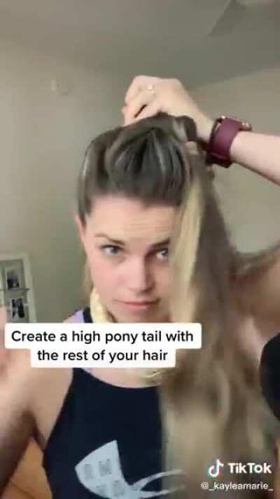 Tiktok gal shows her Cool hair trick!