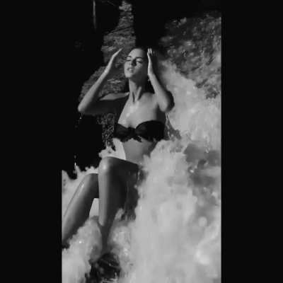 Emily Feld in a Waterfall