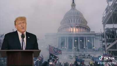 Trump's speech gets interrupted at the Capitol