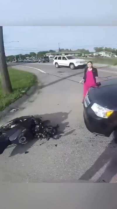 Biker flips a cop off, does a wheelie, gets karma.