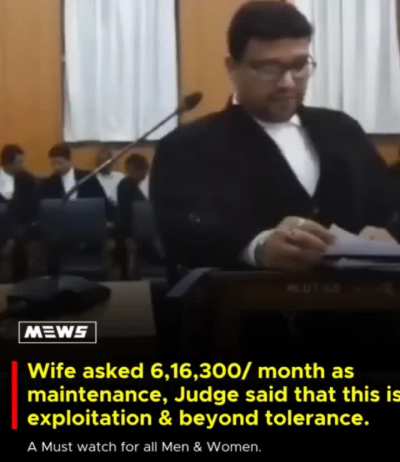 Wife asked 6,16,300/ month as maintenance, Judge said that this is exploitation &amp;amp; beyond tolerance