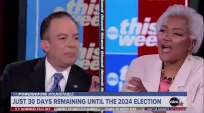 Donna Brazile confronts Reince Priebus on Trump blaming Democrats for violence and Trump refusing to accept the election results: “The floodgate of lies must stop.”