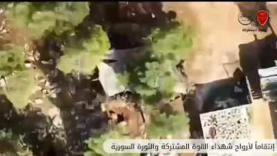 The Joint Force of Hamza Division, affiliated with the Syrian National Army, targets PKK militia positions with FPV drones in northern Aleppo. 8/9/2024