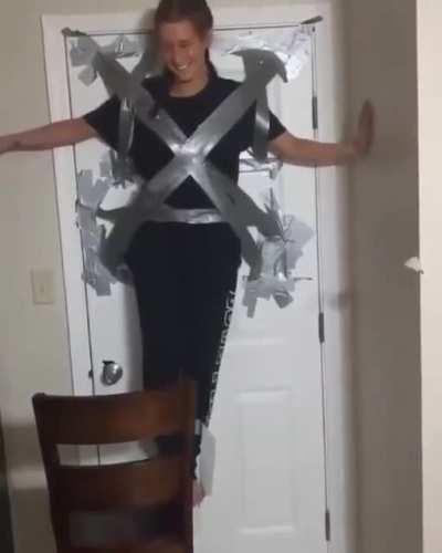 WCGW taping yourself to the door