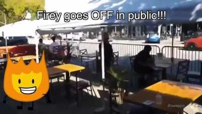 firey goes off in public