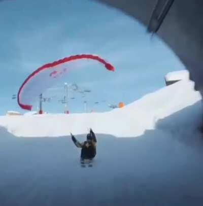 This skier definitely takes it to new levels