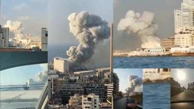 Beirut Explosion: 7 angles at once