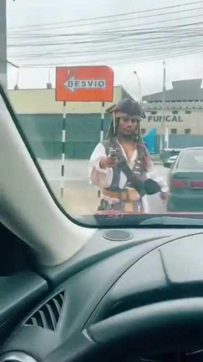 This impersonation of Jack Sparrow is on point