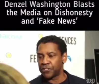 Denzel Washington on Fake News and how the media needs to be true about stories instead of being first to report it