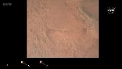 NASA released footage of Perseverance landing on Mars