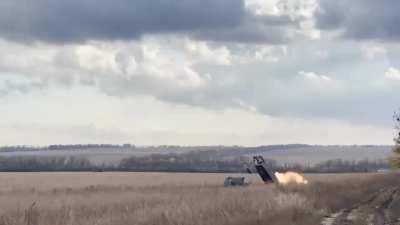 HIMARS crew celebrating Day of Missile Troops and Artillery by showcasing for the first time in daylight of them firing a volley of ATACMS missiles at Russian targets